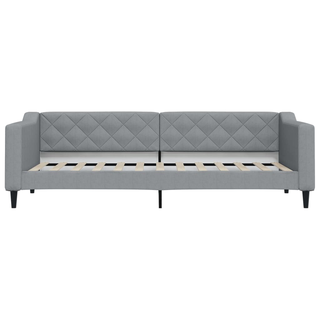 vidaXL Pat de zi cu extensie și sertare, gri deschis, 80x200 cm textil