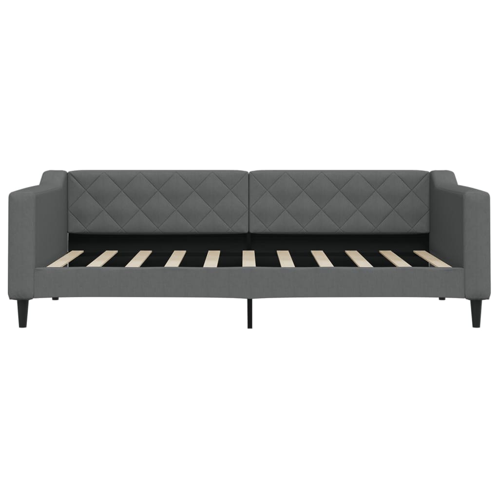 vidaXL Pat de zi cu extensie și sertare, gri închis, 90x190cm, textil vidaXL Pat de zi cu extensie și sertare, gri închis, 90x190cm, textil