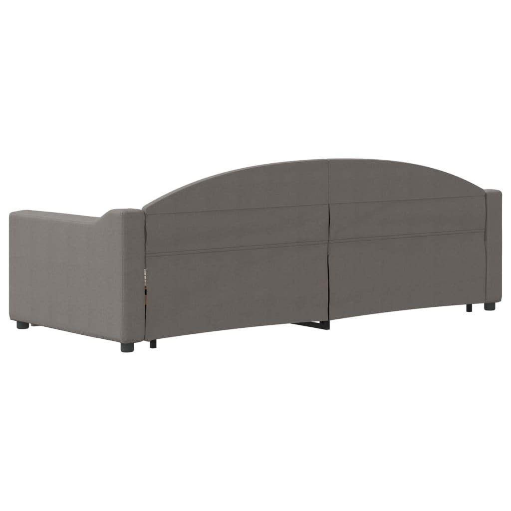 vidaXL Pat de zi cu extensie, gri taupe, 80x200 cm, textil vidaXL Pat de zi cu extensie, gri taupe, 80x200 cm, textil