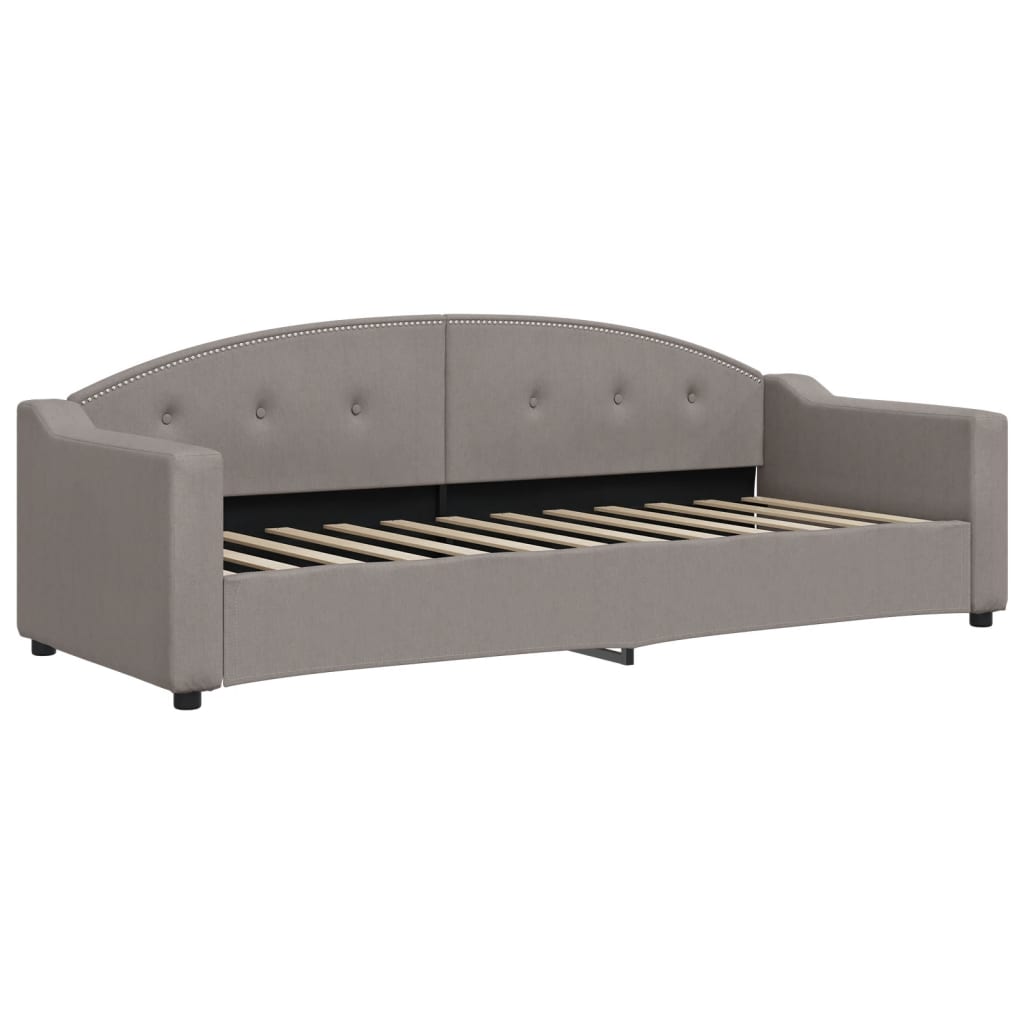 vidaXL Pat de zi cu extensie și saltele, gri taupe, 80x200 cm, textil vidaXL Pat de zi cu extensie și saltele, gri taupe, 80x200 cm, textil
