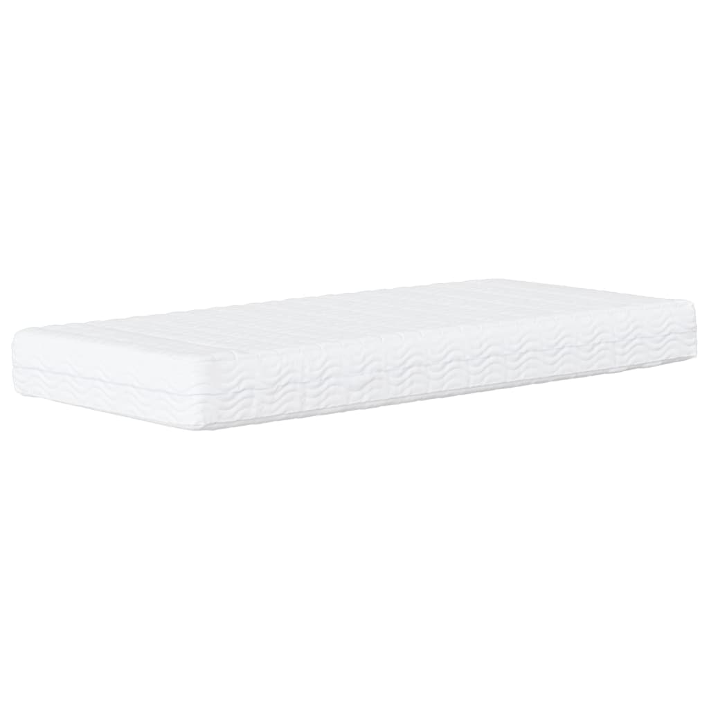 vidaXL Pat de zi cu saltea, negru, 90x190 cm, textil