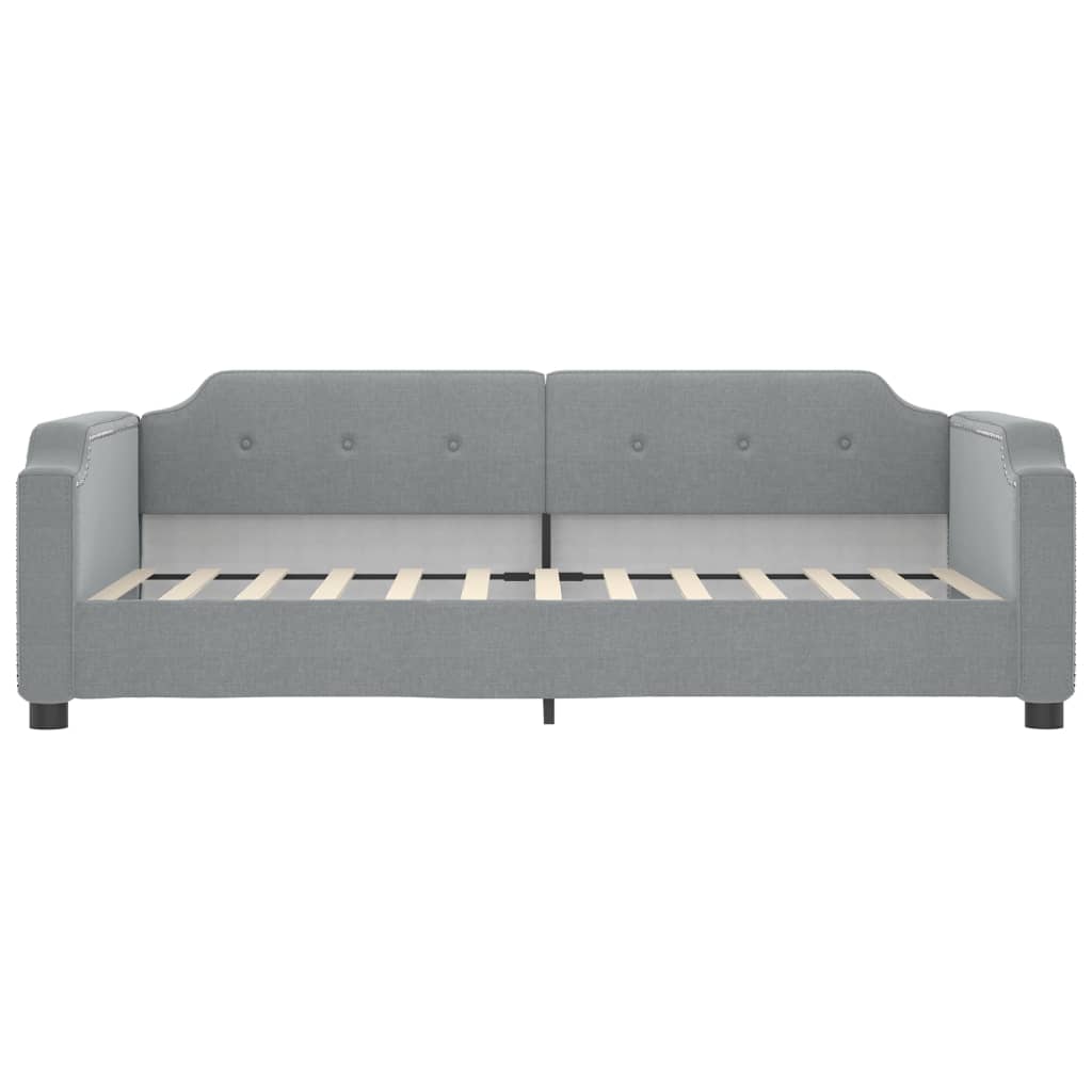 vidaXL Pat de zi cu extensie, gri deschis, 80x200 cm, textil vidaXL Pat de zi cu extensie, gri deschis, 80x200 cm, textil