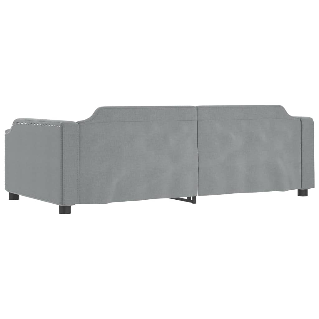 vidaXL Pat de zi cu extensie, gri deschis, 80x200 cm, textil vidaXL Pat de zi cu extensie, gri deschis, 80x200 cm, textil