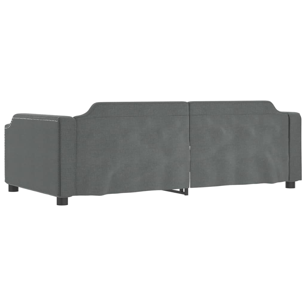 vidaXL Pat de zi cu extensie, gri închis, 80x200 cm, textil vidaXL Pat de zi cu extensie, gri închis, 80x200 cm, textil