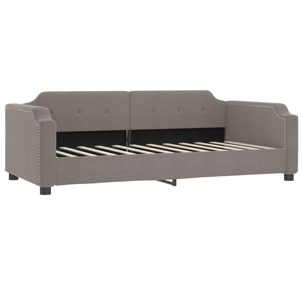 vidaXL Pat de zi cu extensie, gri taupe, 80x200 cm, textil vidaXL Pat de zi cu extensie, gri taupe, 80x200 cm, textil