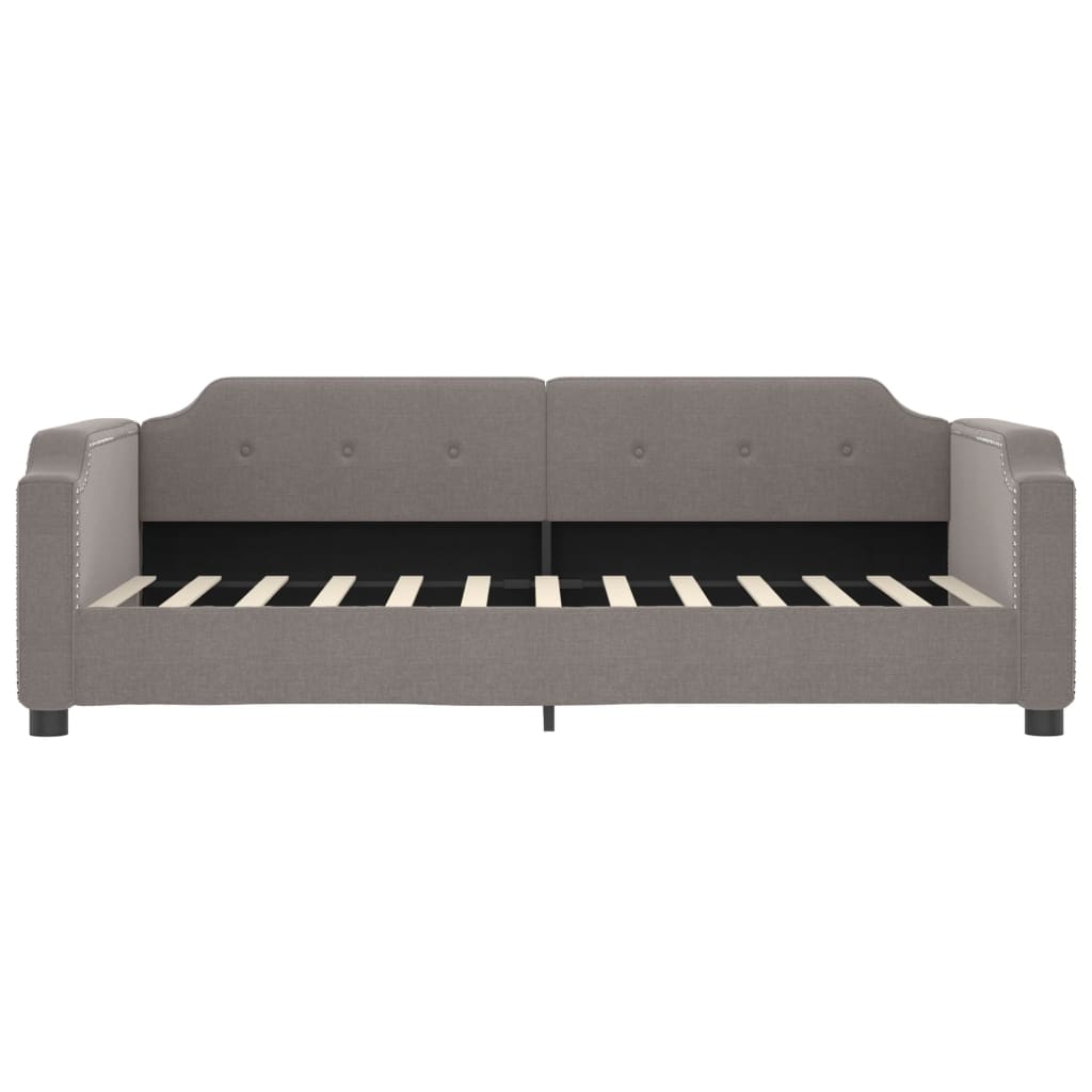vidaXL Pat de zi cu extensie, gri taupe, 90x200 cm, textil vidaXL Pat de zi cu extensie, gri taupe, 90x200 cm, textil