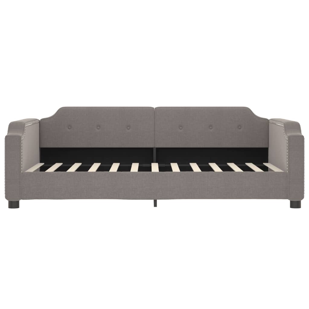 vidaXL Pat de zi cu extensie, gri taupe, 100x200 cm, textil vidaXL Pat de zi cu extensie, gri taupe, 100x200 cm, textil