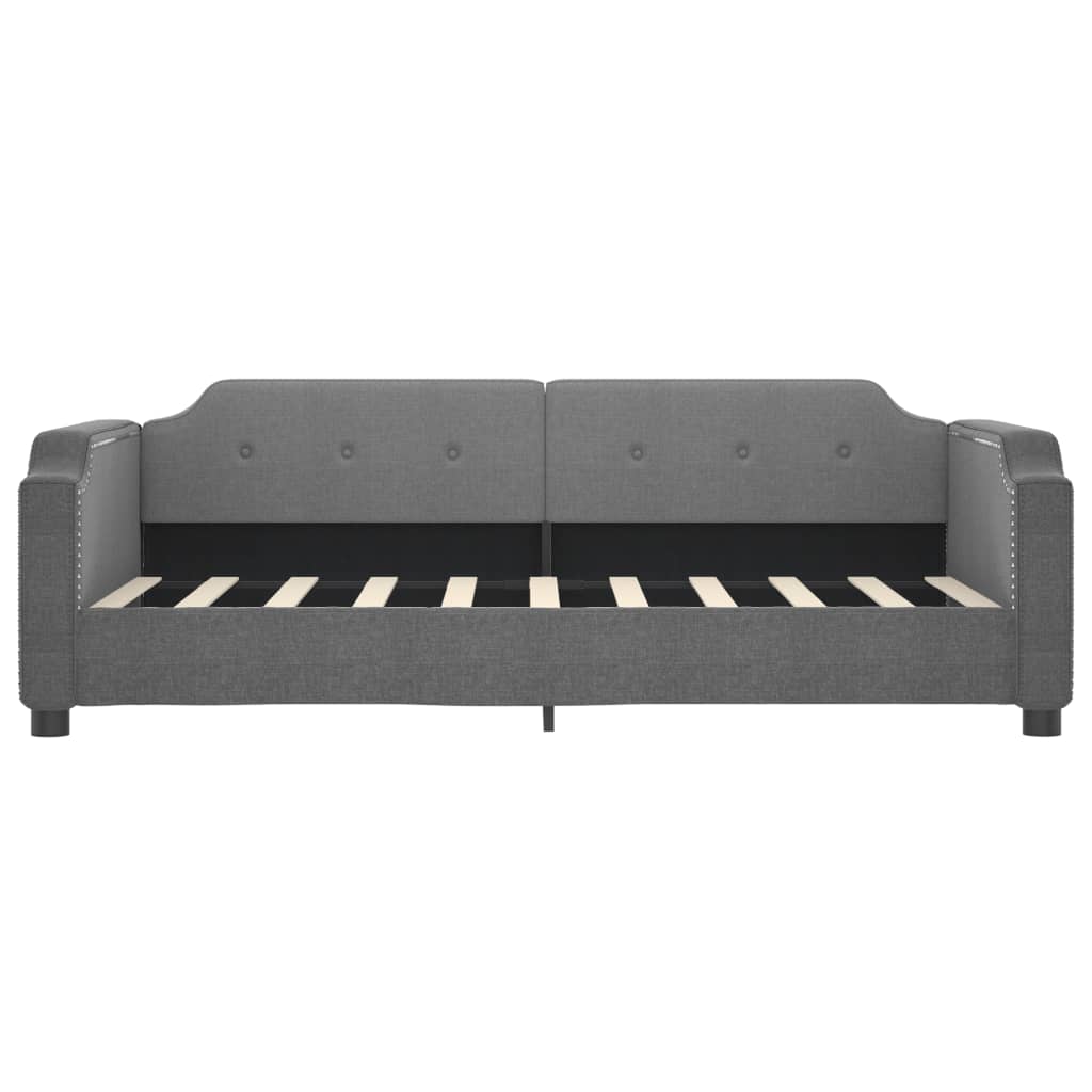 vidaXL Pat de zi cu extensie, gri închis, 90x190 cm, textil vidaXL Pat de zi cu extensie, gri închis, 90x190 cm, textil