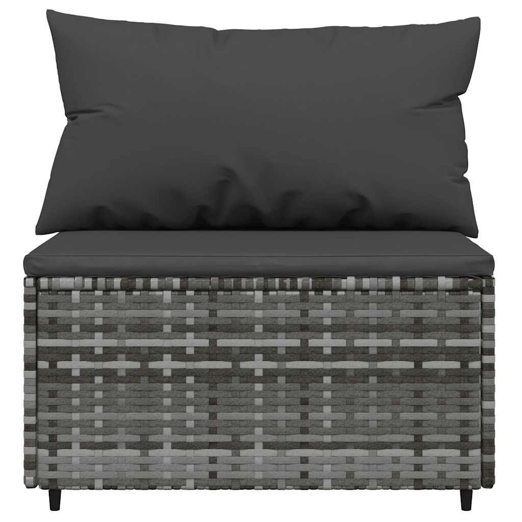 vidaXL Set mobilier de grădină cu perne, 4 piese, gri, poliratan vidaXL Set mobilier de grădină cu perne, 4 piese, gri, poliratan