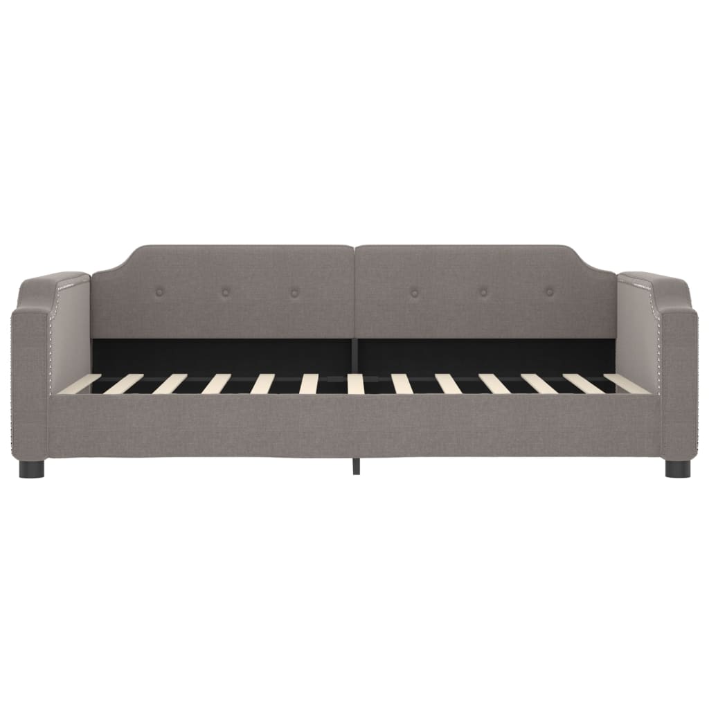 vidaXL Pat de zi cu extensie și sertare, gri taupe, 100x200 cm, textil vidaXL Pat de zi cu extensie și sertare, gri taupe, 100x200 cm, textil