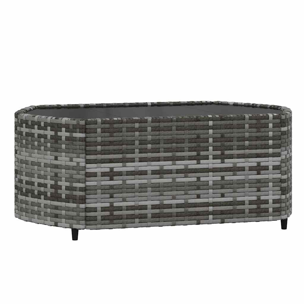 vidaXL Set mobilier de grădină cu perne, 3 piese, gri, poliratan vidaXL Set mobilier de grădină cu perne, 3 piese, gri, poliratan