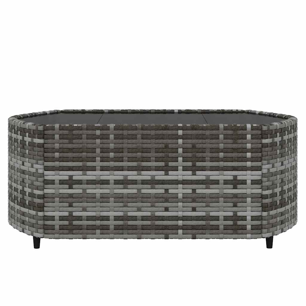 vidaXL Set mobilier de grădină cu perne, 3 piese, gri, poliratan vidaXL Set mobilier de grădină cu perne, 3 piese, gri, poliratan