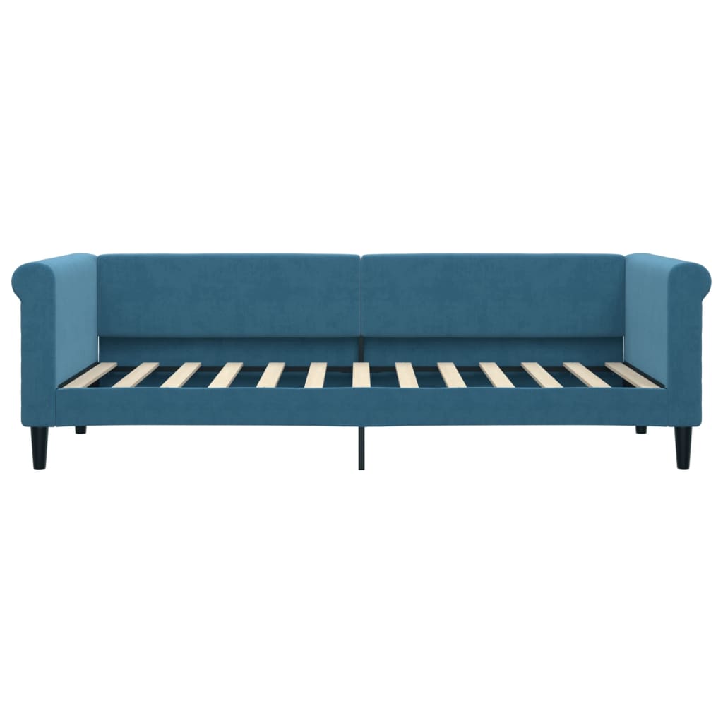 vidaXL Pat de zi cu extensie, albastru, 80x200 cm, catifea