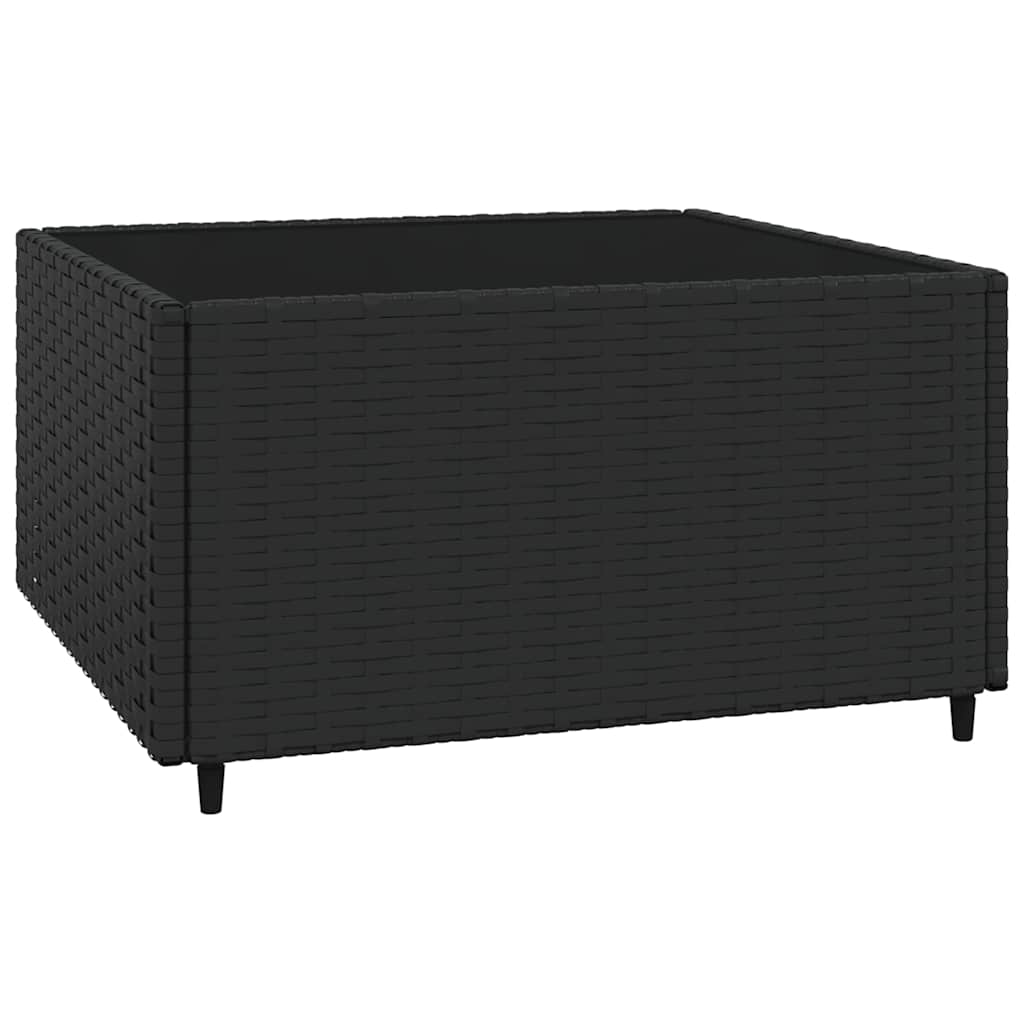 vidaXL Set mobilier de grădină cu perne, 3 piese, negru, poliratan vidaXL Set mobilier de grădină cu perne, 3 piese, negru, poliratan
