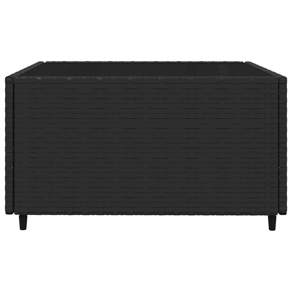 vidaXL Set mobilier de grădină cu perne, 3 piese, negru, poliratan vidaXL Set mobilier de grădină cu perne, 3 piese, negru, poliratan