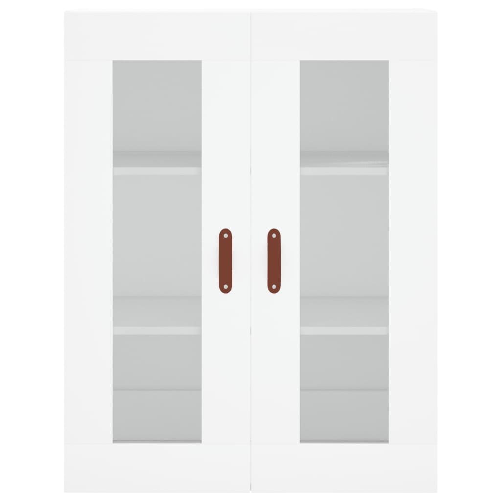 vidaXL Dulapuri montate pe perete, 2 buc, alb, lemn prelucrat