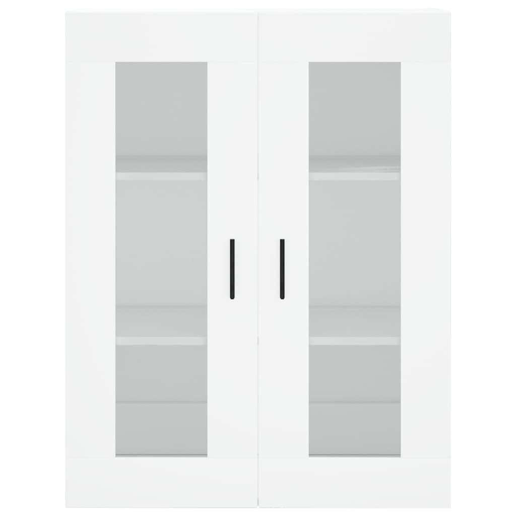 vidaXL Dulapuri montate pe perete, 2 buc, alb, lemn prelucrat