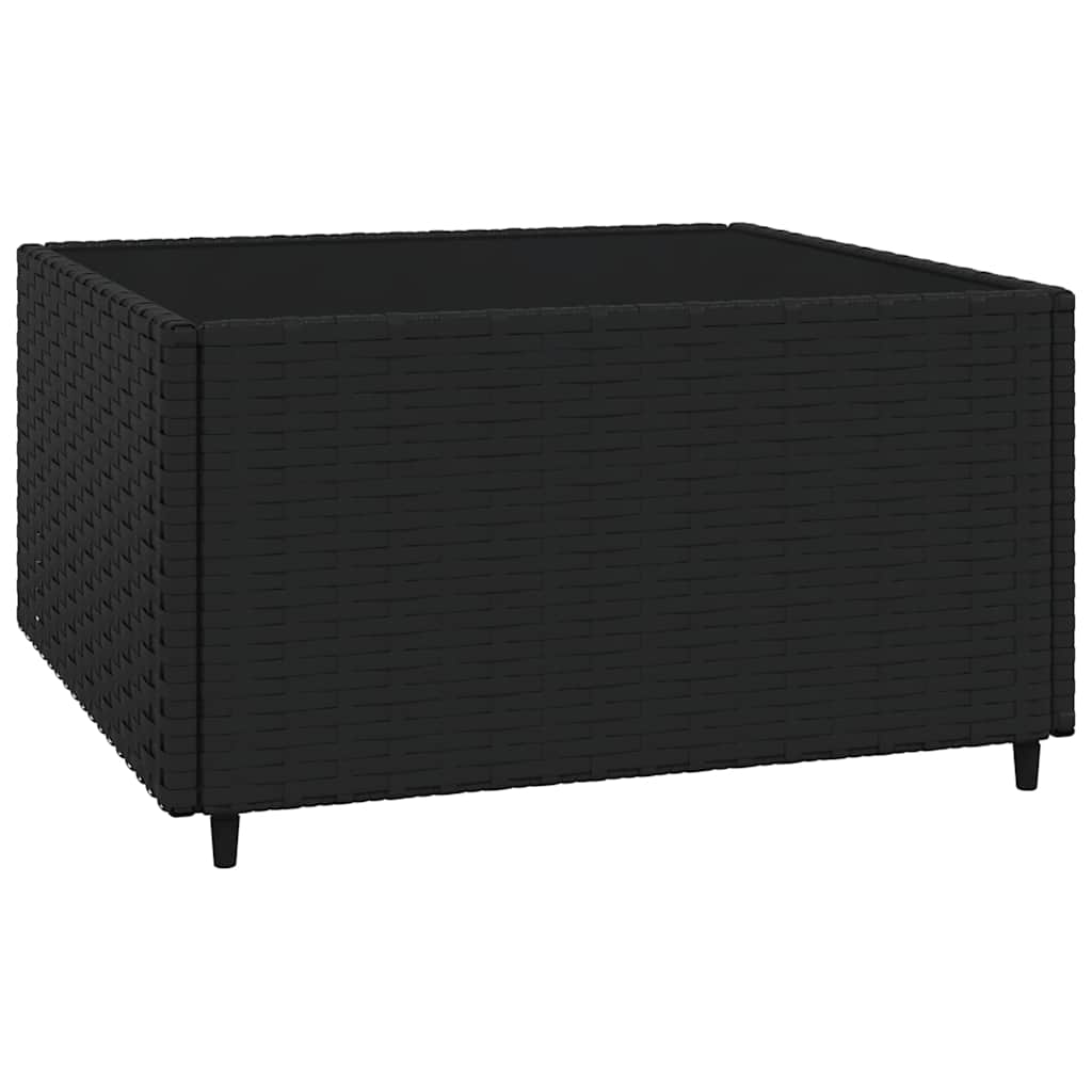 vidaXL Set mobilier relaxare grădină 4 piese cu perne poliratan negru