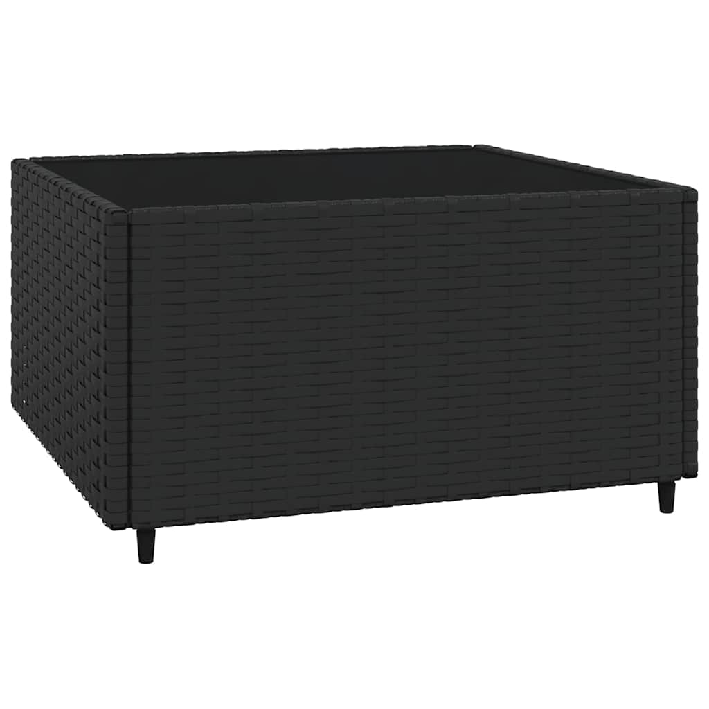 vidaXL Set mobilier de grădină cu perne, 3 piese, negru, poliratan vidaXL Set mobilier de grădină cu perne, 3 piese, negru, poliratan
