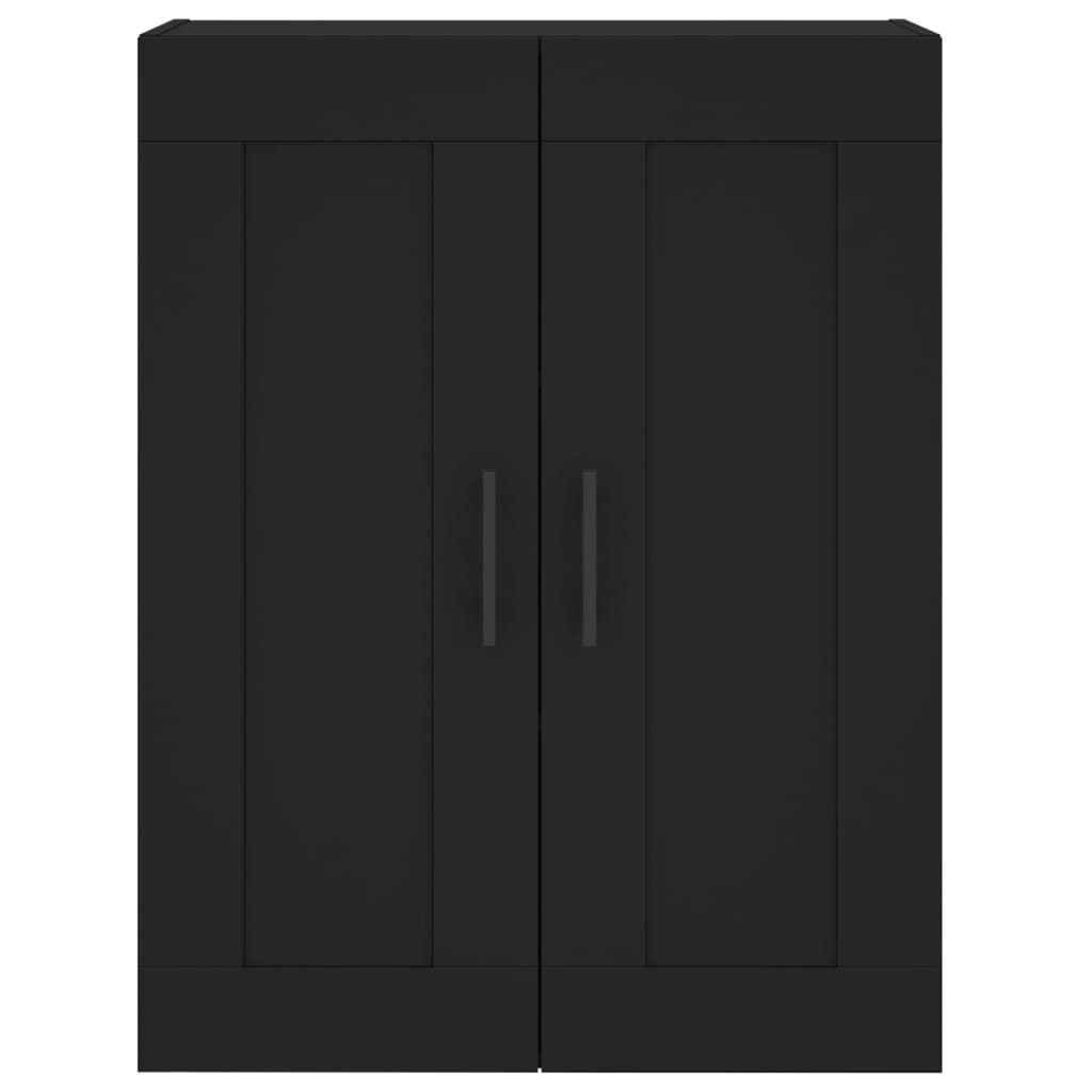 vidaXL Dulapuri montate pe perete, 2 buc, negru, lemn prelucrat