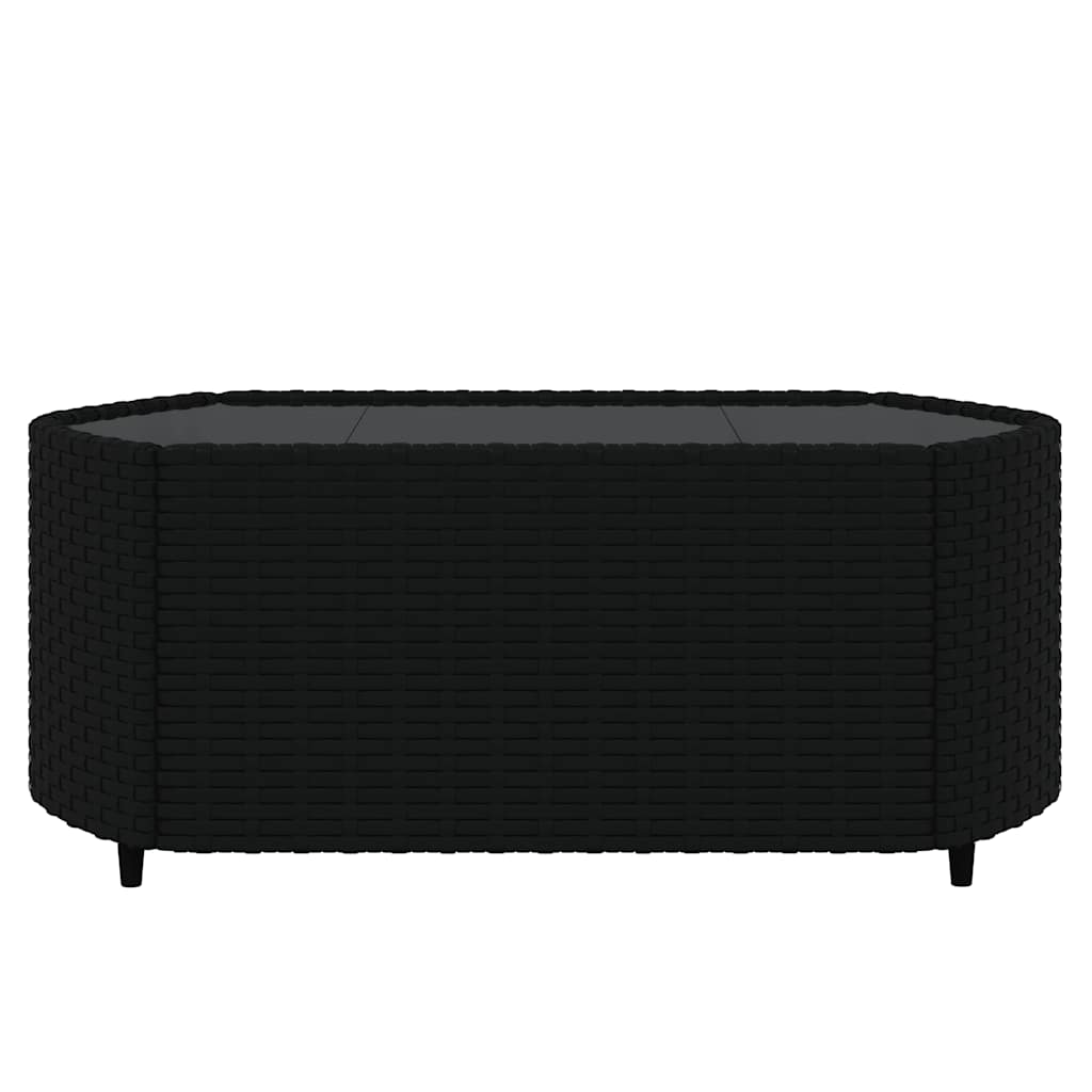 vidaXL Set mobilier de grădină cu perne, 3 piese, negru, poliratan vidaXL Set mobilier de grădină cu perne, 3 piese, negru, poliratan