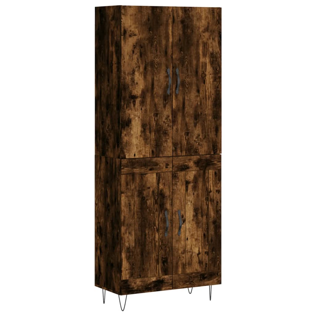 vidaXL Dulap înalt, stejar fumuriu, 69,5x34x180, lemn compozit vidaXL Dulap înalt, stejar fumuriu, 69,5x34x180, lemn compozit