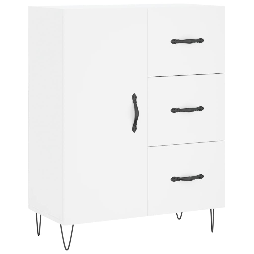 vidaXL Dulap înalt, alb, 69,5x34x180 cm, lemn compozit