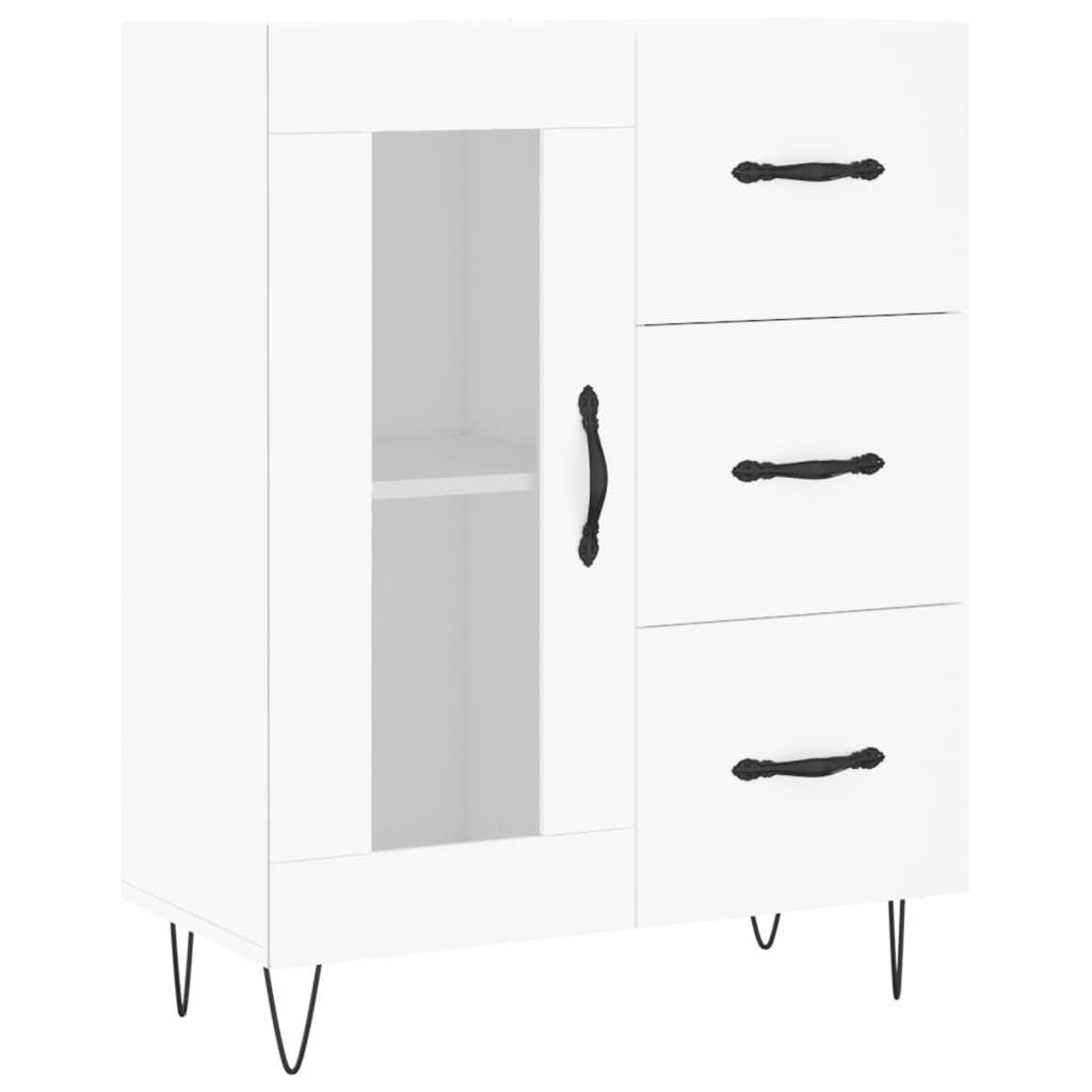 vidaXL Dulap înalt, alb, 69,5x34x180 cm, lemn compozit