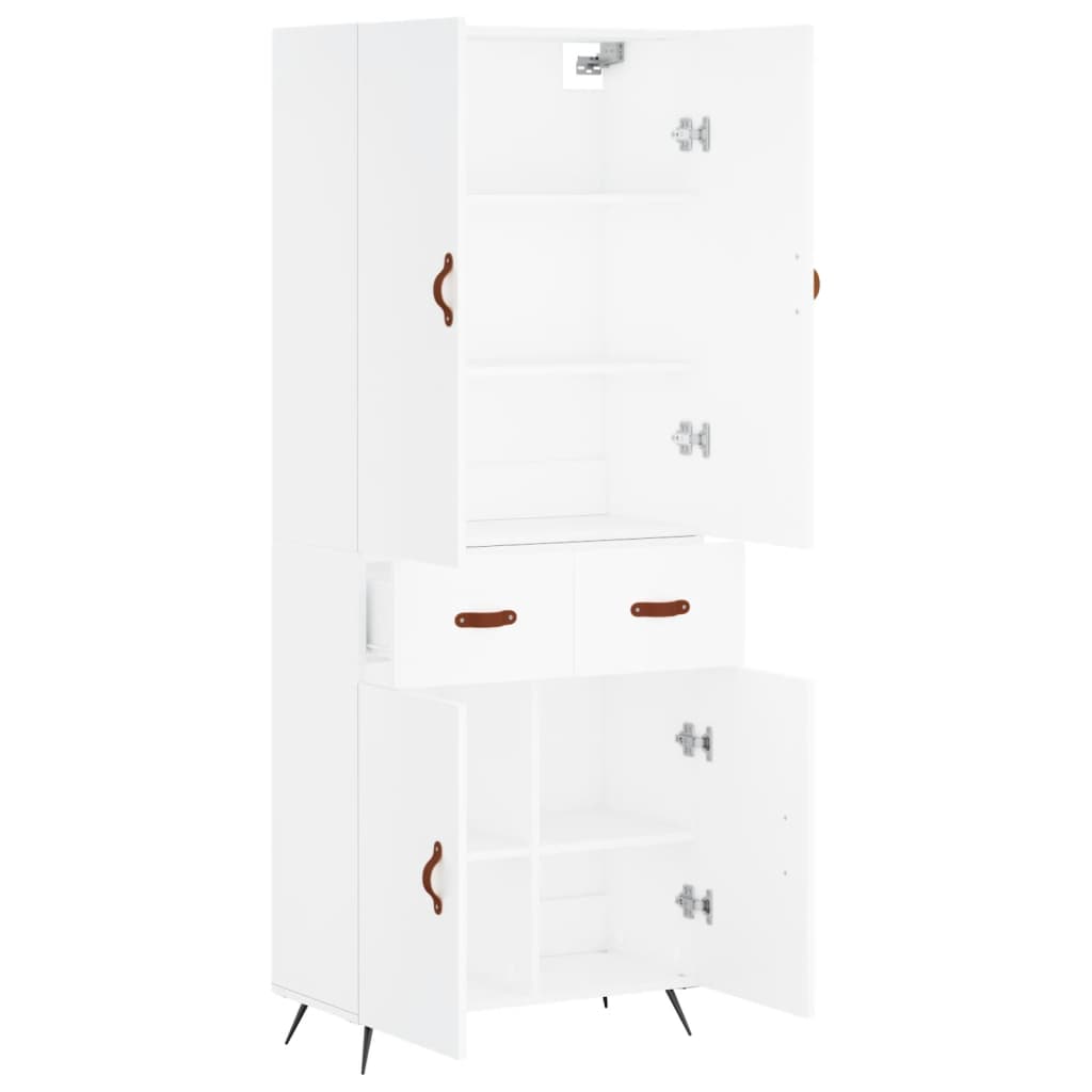 vidaXL Dulap înalt, alb, 69,5x34x180 cm, lemn compozit vidaXL Dulap înalt, alb, 69,5x34x180 cm, lemn compozit