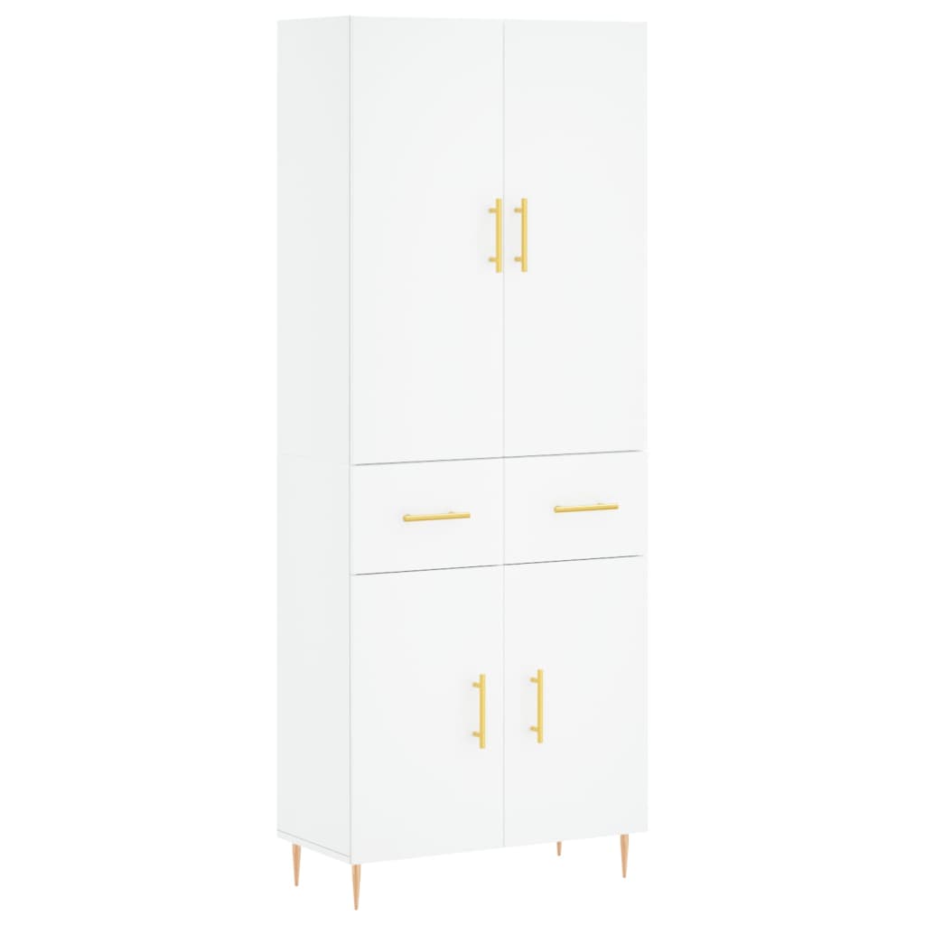 vidaXL Dulap înalt, alb, 69,5x34x180 cm, lemn compozit