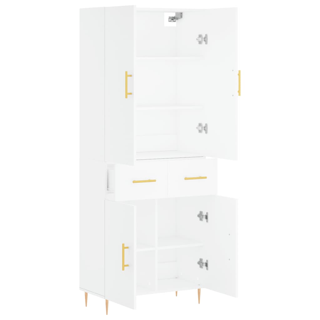 vidaXL Dulap înalt, alb, 69,5x34x180 cm, lemn compozit