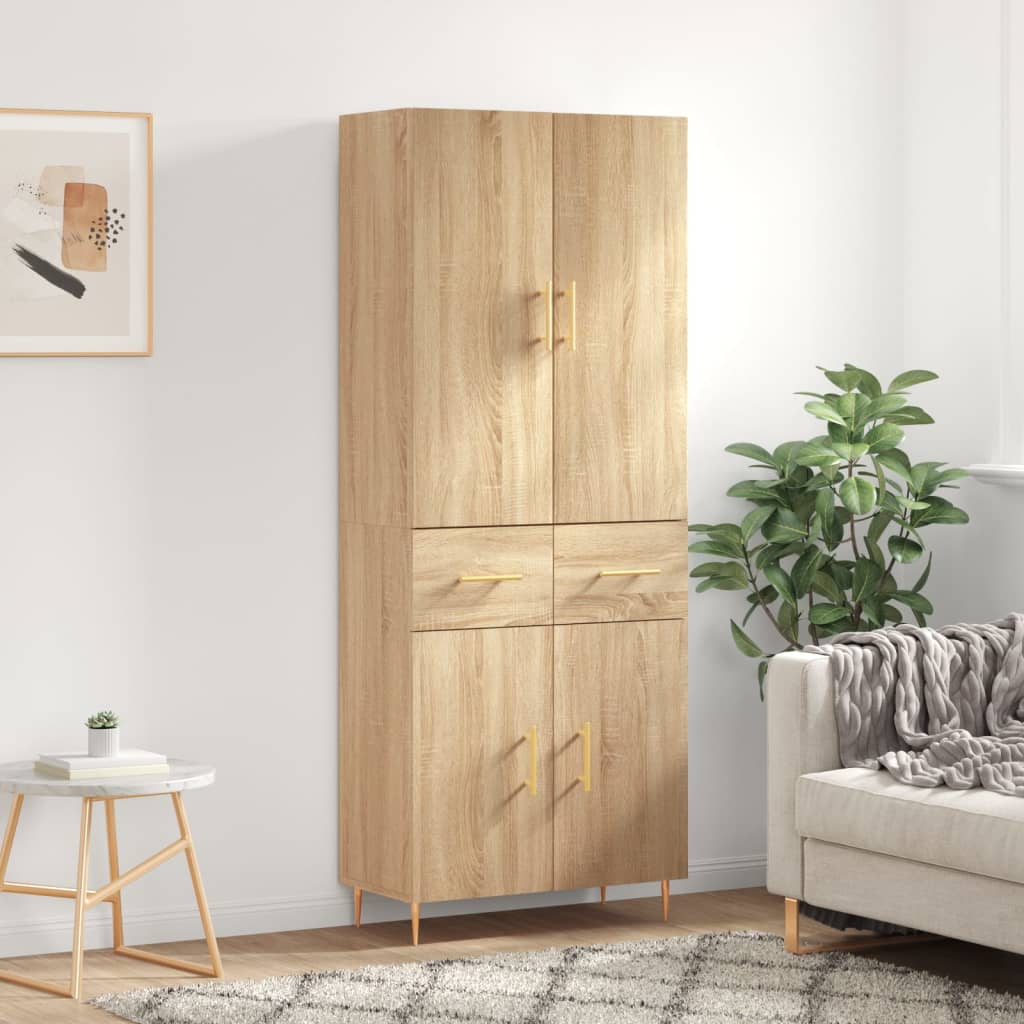 vidaXL Dulap înalt, stejar sonoma, 69,5x34x180 cm, lemn compozit vidaXL Dulap înalt, stejar sonoma, 69,5x34x180 cm, lemn compozit