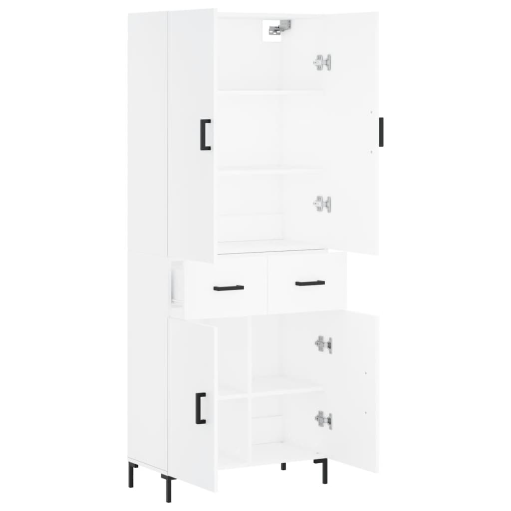 vidaXL Dulap înalt, alb, 69,5x34x180 cm, lemn compozit