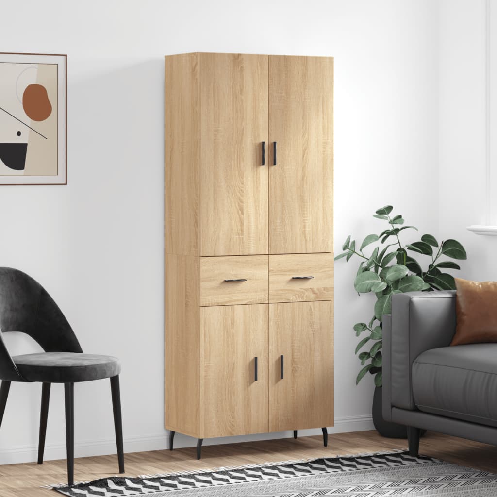 vidaXL Dulap înalt, stejar sonoma, 69,5x34x180 cm, lemn compozit vidaXL Dulap înalt, stejar sonoma, 69,5x34x180 cm, lemn compozit
