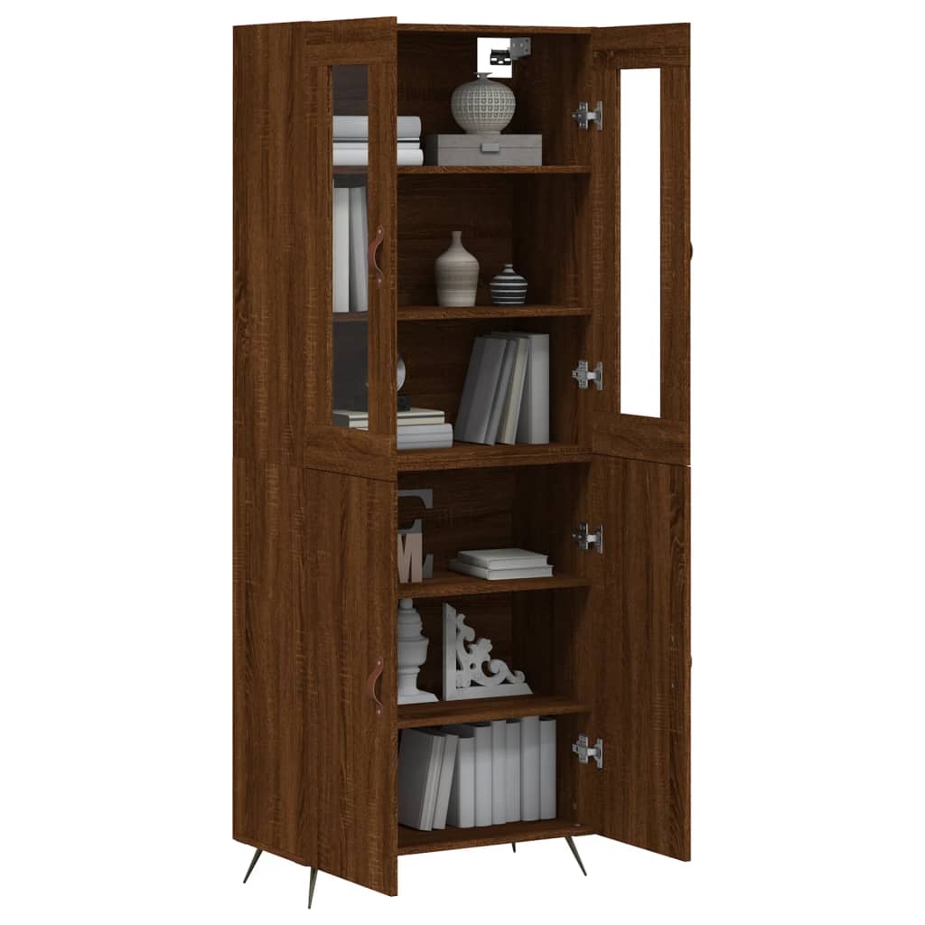 vidaXL Dulap înalt, stejar maro, 69,5x34x180 cm, lemn compozit vidaXL Dulap înalt, stejar maro, 69,5x34x180 cm, lemn compozit