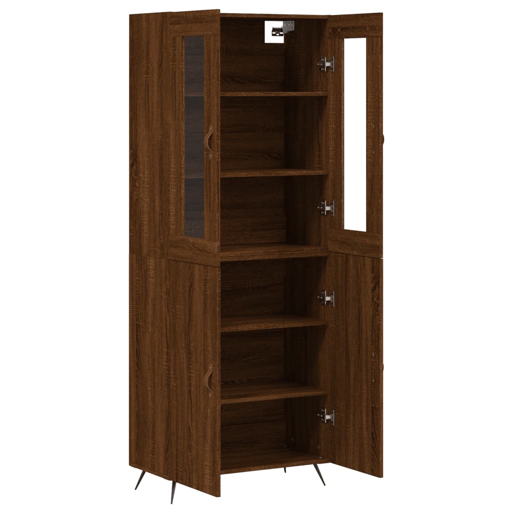 vidaXL Dulap înalt, stejar maro, 69,5x34x180 cm, lemn compozit vidaXL Dulap înalt, stejar maro, 69,5x34x180 cm, lemn compozit