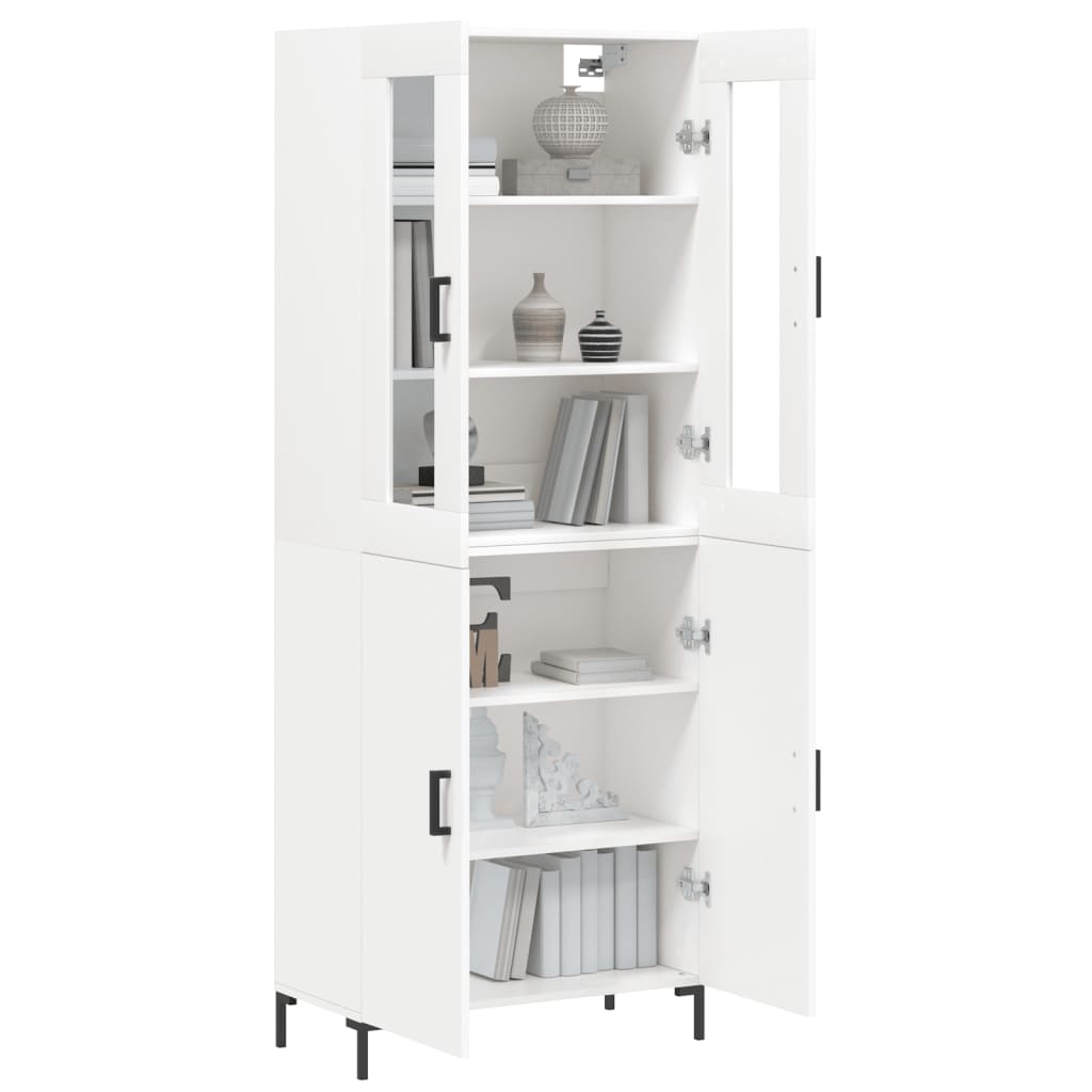 vidaXL Dulap înalt, alb, 69,5x34x180 cm, lemn compozit
