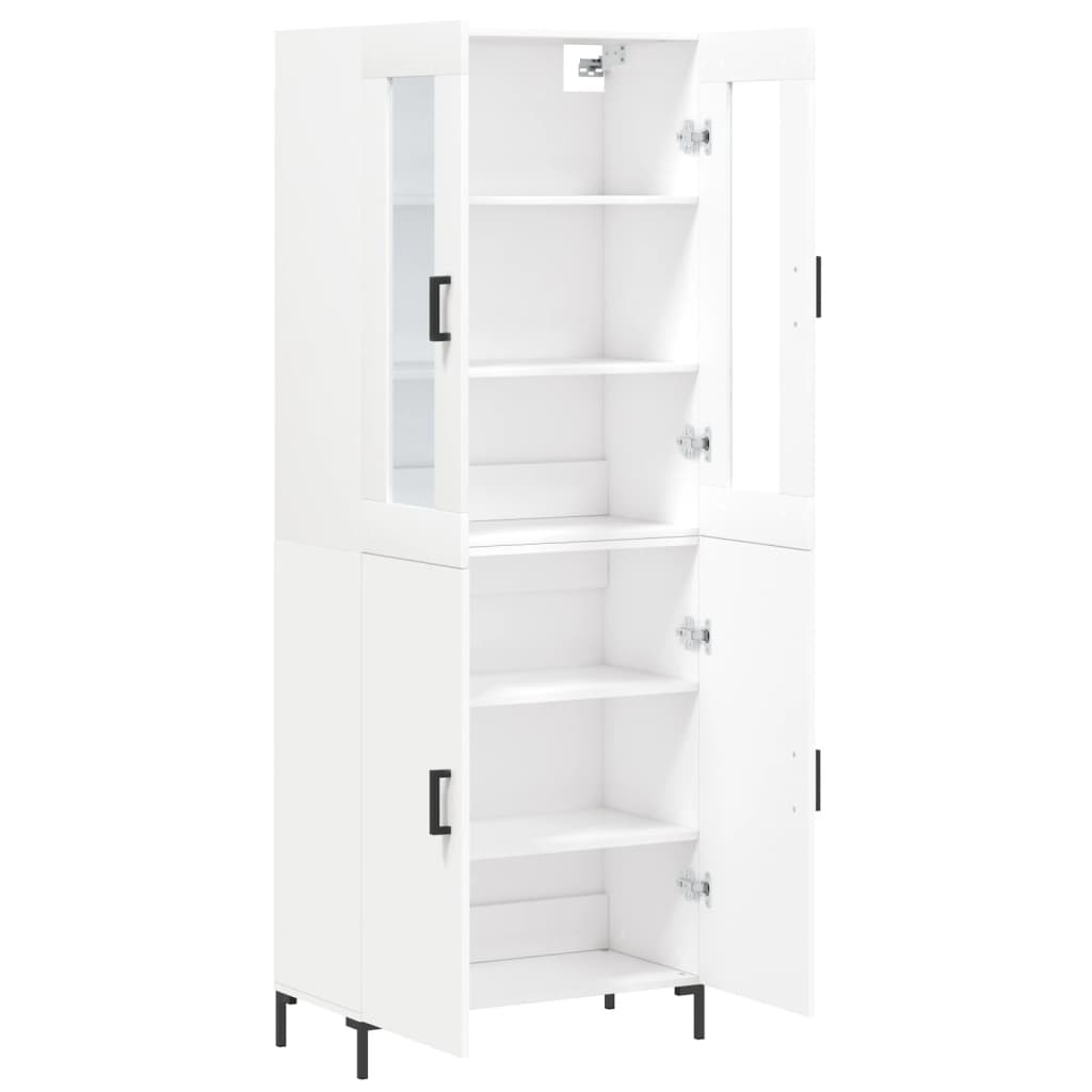 vidaXL Dulap înalt, alb, 69,5x34x180 cm, lemn compozit