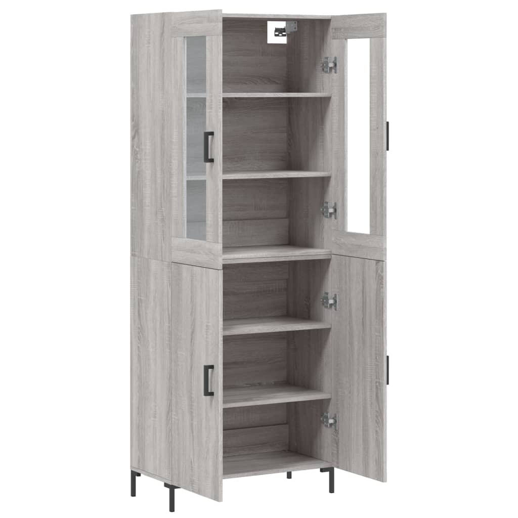 vidaXL Dulap înalt, gri sonoma, 69,5x34x180 cm, lemn compozit