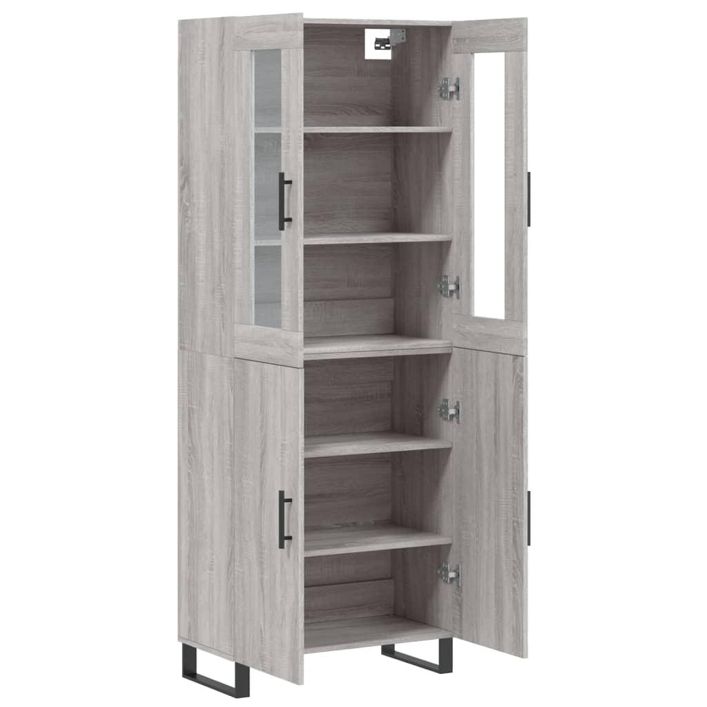 vidaXL Dulap înalt, gri sonoma, 69,5x34x180 cm, lemn compozit