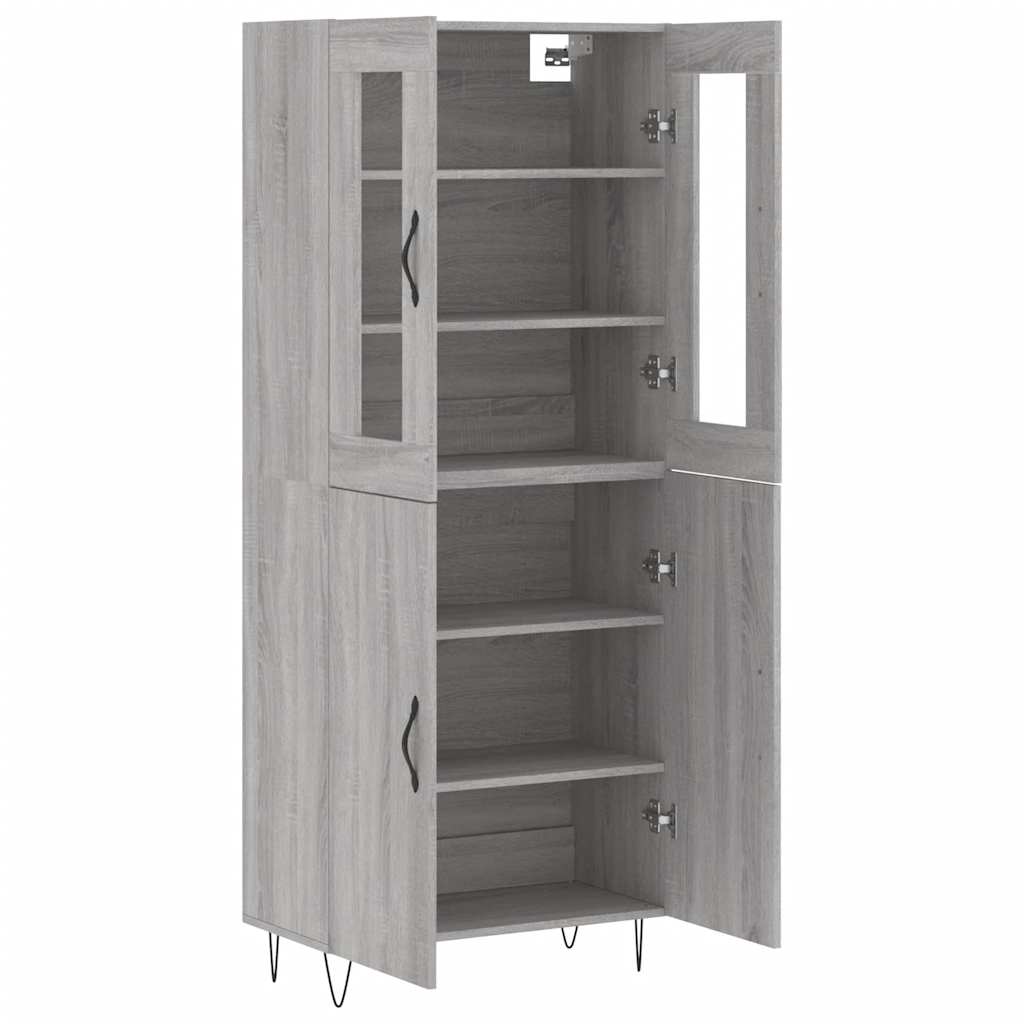 vidaXL Dulap înalt, gri sonoma, 69,5x34x180 cm, lemn compozit