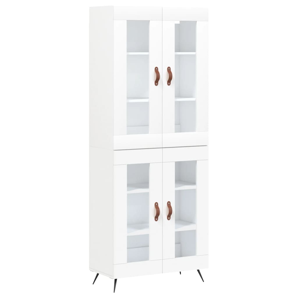 vidaXL Dulap înalt, alb, 69,5x34x180 cm, lemn compozit