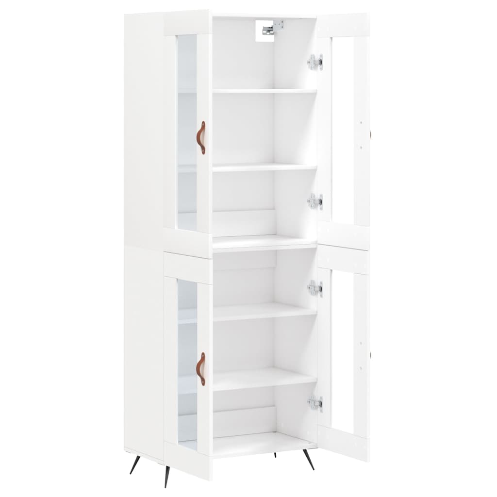 vidaXL Dulap înalt, alb, 69,5x34x180 cm, lemn compozit