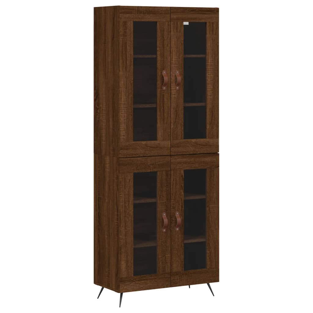 vidaXL Dulap înalt, stejar maro, 69,5x34x180 cm, lemn compozit vidaXL Dulap înalt, stejar maro, 69,5x34x180 cm, lemn compozit