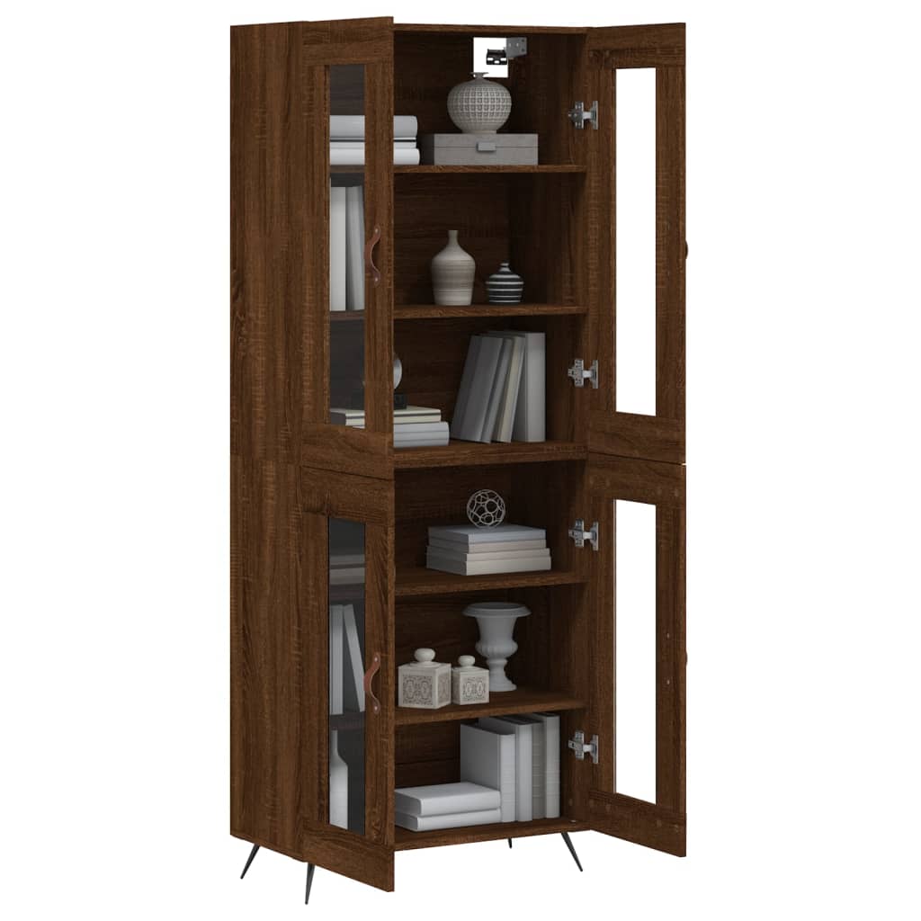 vidaXL Dulap înalt, stejar maro, 69,5x34x180 cm, lemn compozit vidaXL Dulap înalt, stejar maro, 69,5x34x180 cm, lemn compozit