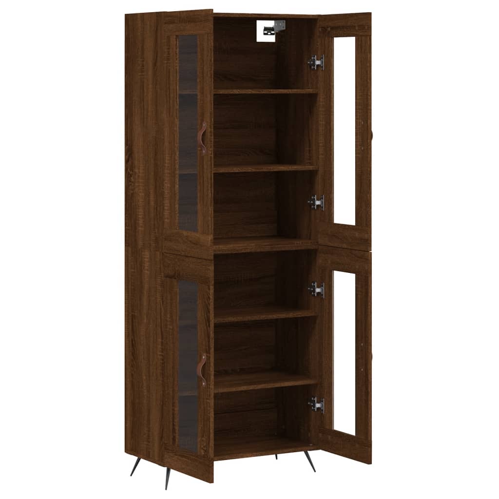 vidaXL Dulap înalt, stejar maro, 69,5x34x180 cm, lemn compozit vidaXL Dulap înalt, stejar maro, 69,5x34x180 cm, lemn compozit
