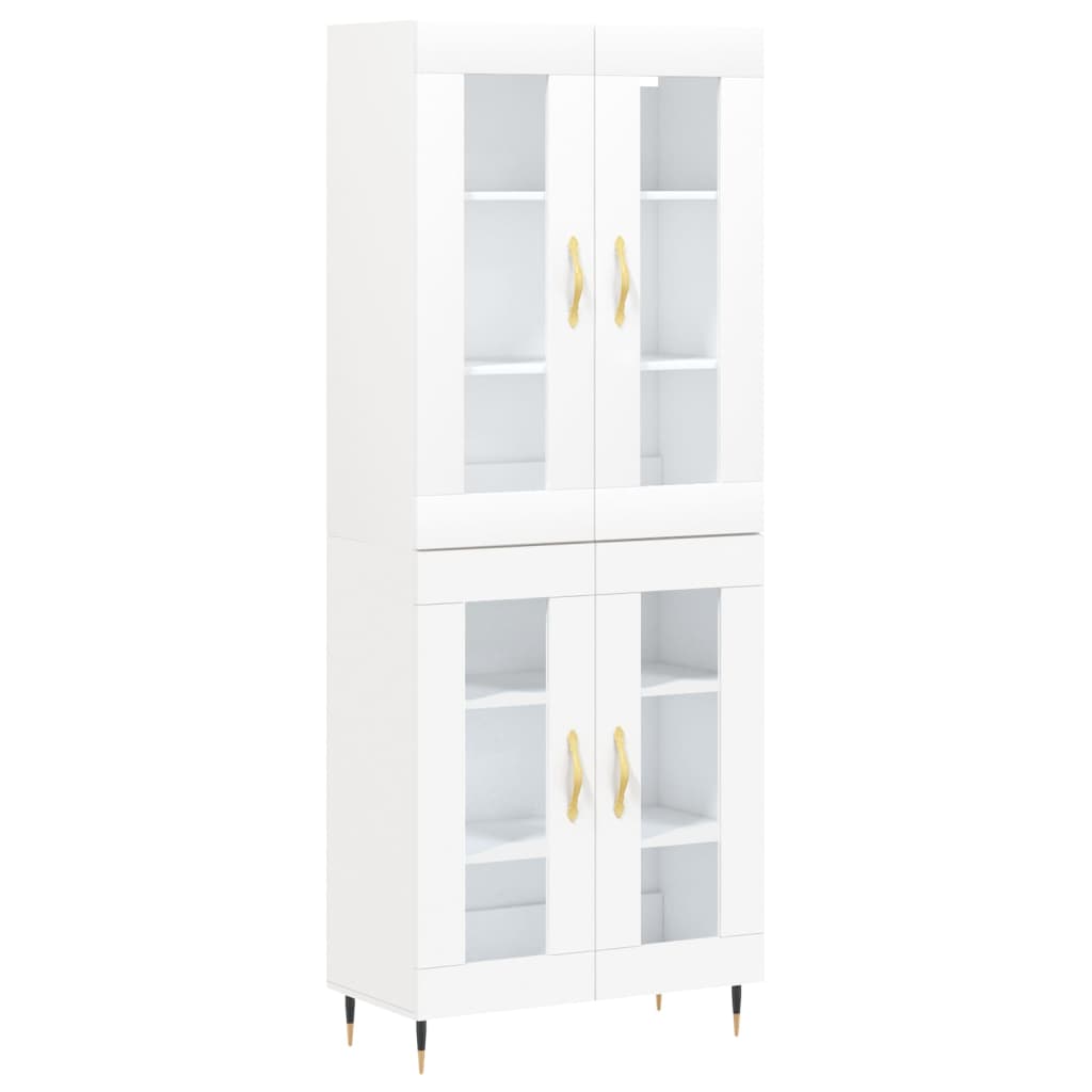 vidaXL Dulap înalt, alb, 69,5x34x180 cm, lemn compozit