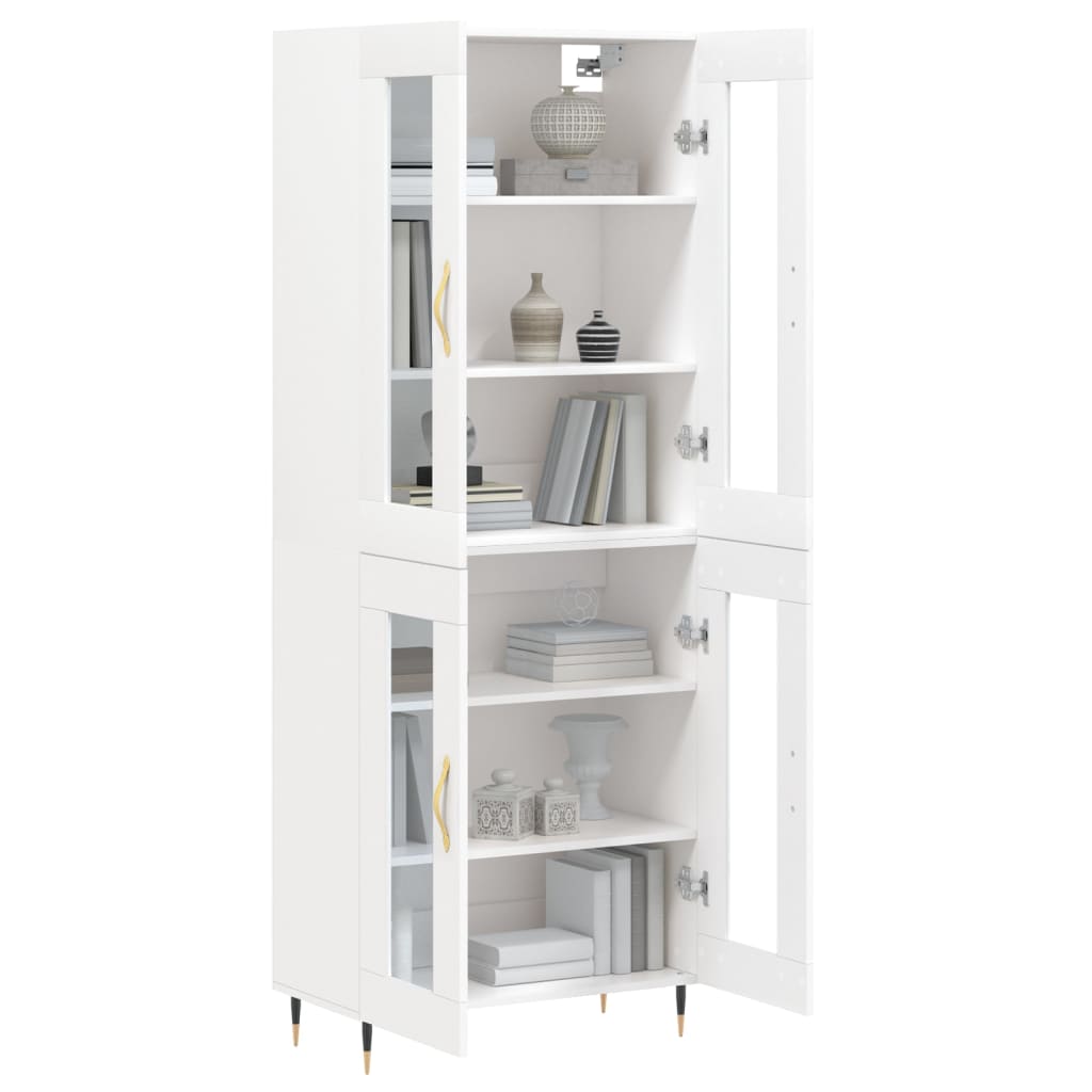 vidaXL Dulap înalt, alb, 69,5x34x180 cm, lemn compozit