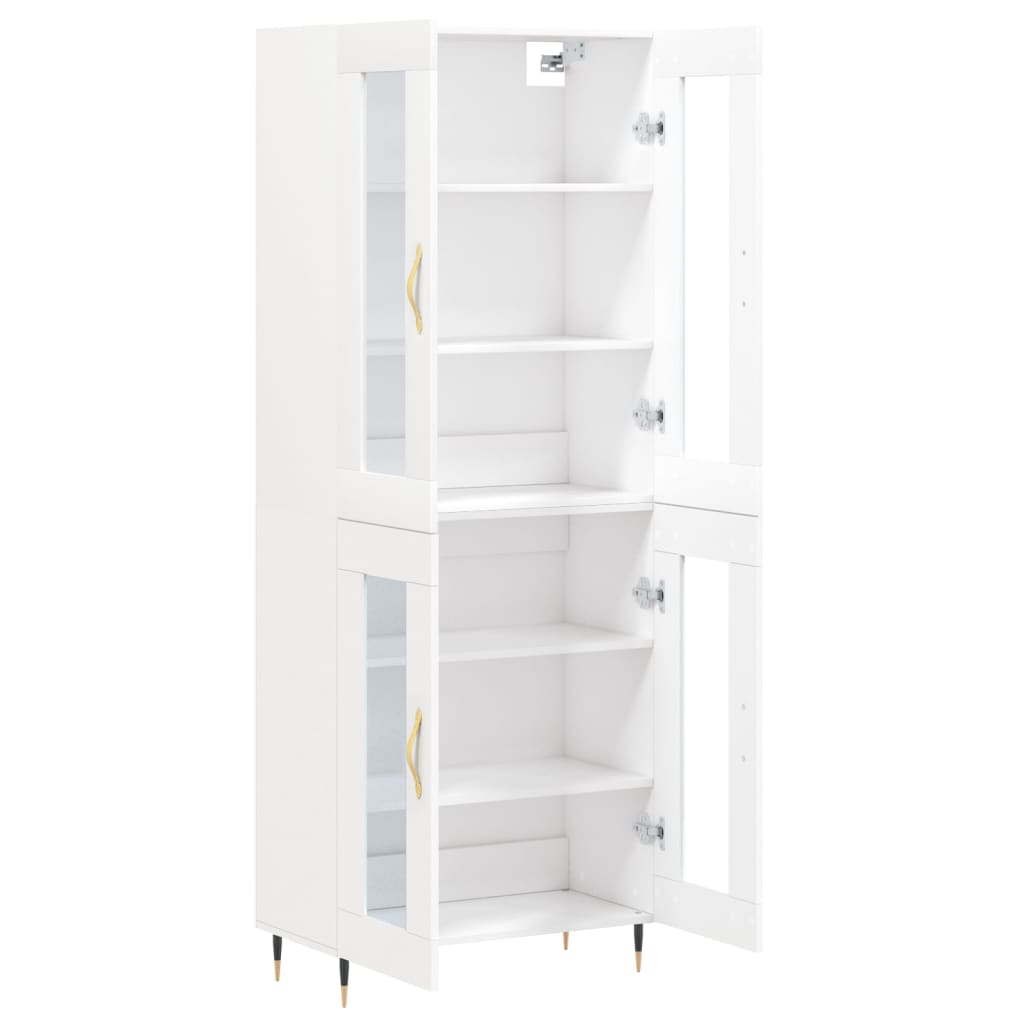 vidaXL Dulap înalt, alb, 69,5x34x180 cm, lemn compozit
