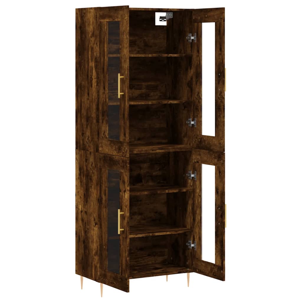 vidaXL Dulap înalt, stejar fumuriu, 69,5x34x180, lemn compozit vidaXL Dulap înalt, stejar fumuriu, 69,5x34x180, lemn compozit